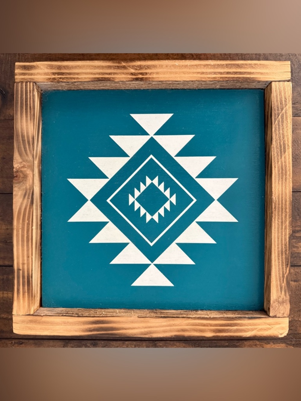 Handmade Wooden Aztec Sign